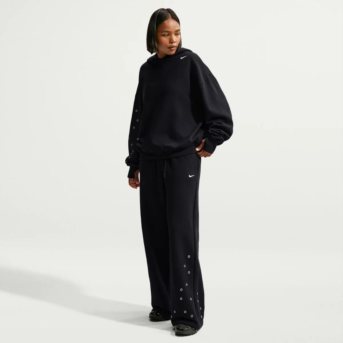 Nike Studio Fleece Medium Weight Mid-Rise Wide-Leg Pants